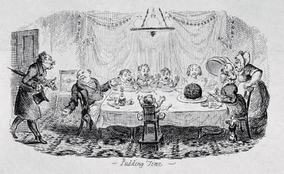 「Pudding Time」、イラスト・オブ・タイムのプレート6、1827年発行